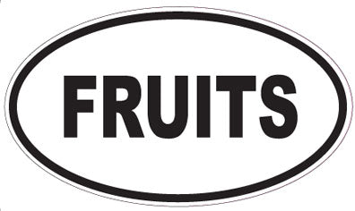 FRUITS - Oval Sticker