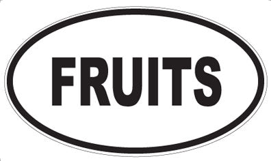FRUITS - Oval Magnet
