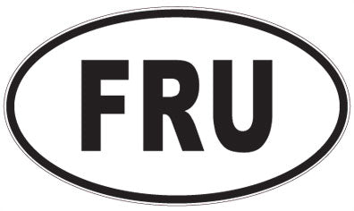 FRU - 3 Letter Initials Oval Magnet