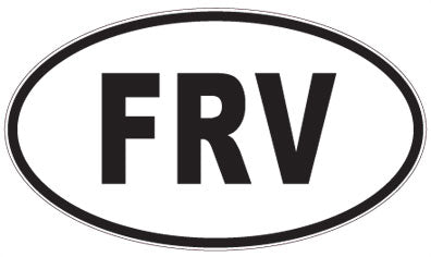 FRV - 3 Letter Initials Oval Magnet