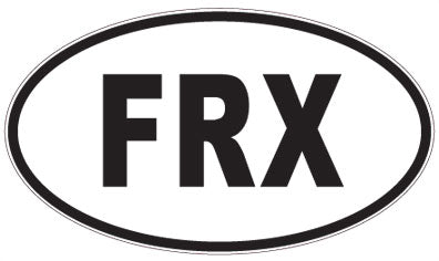 FRX - 3 Letter Initials Oval Sticker