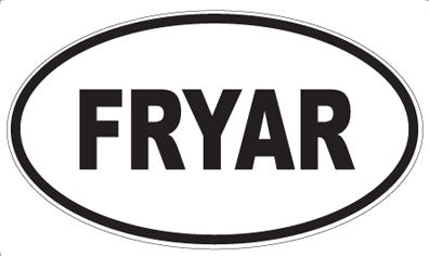 FRYAR - Oval Magnet