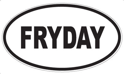 FRYDAY - Oval Sticker