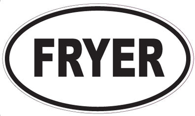FRYER - Oval Sticker