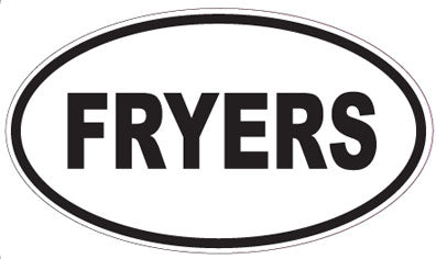 FRYERS - Oval Sticker