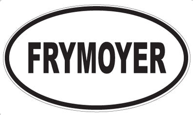 FRYMOYER - Oval Sticker