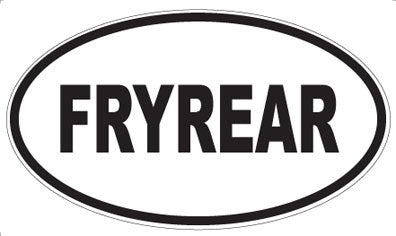 FRYREAR - Oval Sticker
