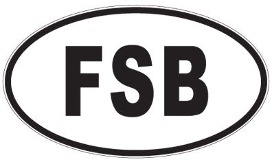 FSB - 3 Letter Initials Oval Magnet