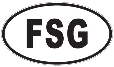 FSG - 3 Letter Initials Oval Magnet