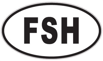 FSH - 3 Letter Initials Oval Magnet