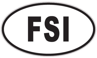 FSI - 3 Letter Initials Oval Magnet