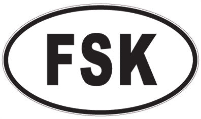 FSK - 3 Letter Initials Oval Sticker