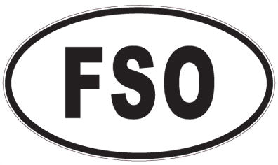 FSO - 3 Letter Initials Oval Magnet