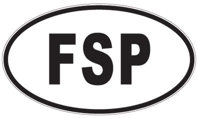 FSP - 3 Letter Initials Oval Magnet