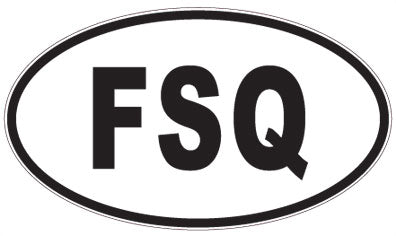 FSQ - 3 Letter Initials Oval Magnet