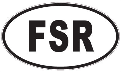 FSR - 3 Letter Initials Oval Sticker