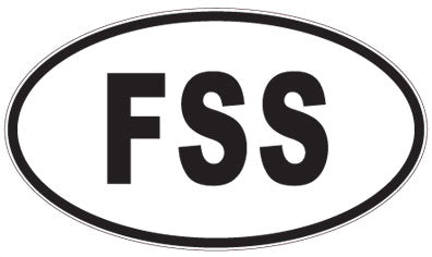 FSS - 3 Letter Initials Oval Sticker