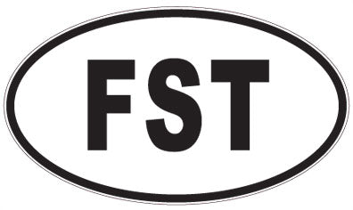FST - 3 Letter Initials Oval Magnet