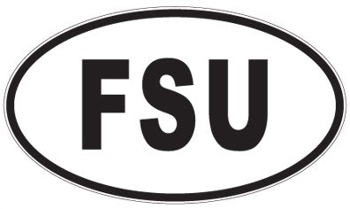 FSU - 3 Letter Initials Oval Sticker