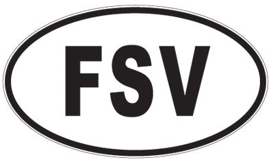 FSV - 3 Letter Initials Oval Sticker