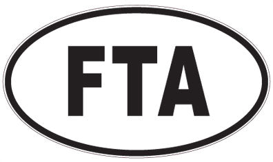 FTA - 3 Letter Initials Oval Sticker