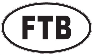 FTB - 3 Letter Initials Oval Sticker