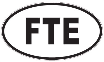 FTE - 3 Letter Initials Oval Sticker