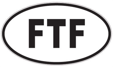 FTF - 3 Letter Initials Oval Magnet
