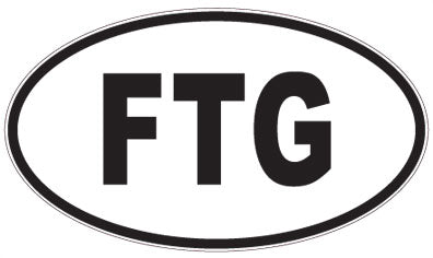 FTG - 3 Letter Initials Oval Sticker