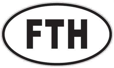 FTH - 3 Letter Initials Oval Magnet