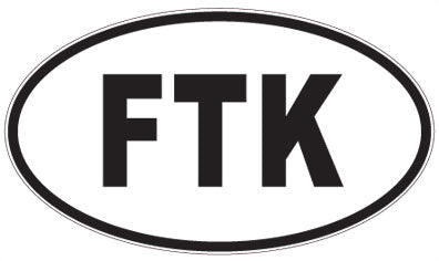 FTK - 3 Letter Initials Oval Magnet