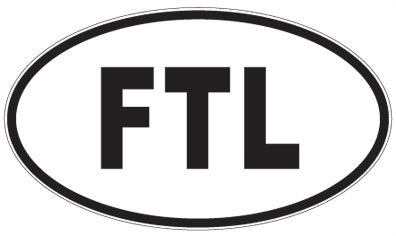 FTL - 3 Letter Initials Oval Sticker