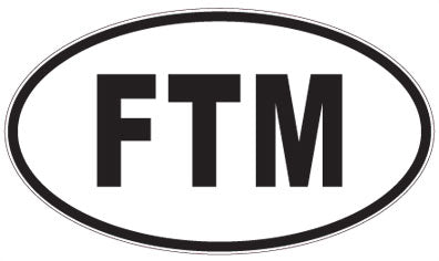 FTM - 3 Letter Initials Oval Magnet