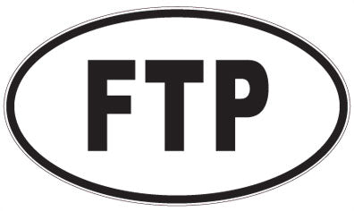 FTP - 3 Letter Initials Oval Sticker