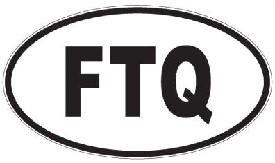 FTQ - 3 Letter Initials Oval Magnet