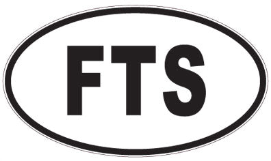 FTS - 3 Letter Initials Oval Sticker