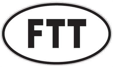 FTT - 3 Letter Initials Oval Magnet
