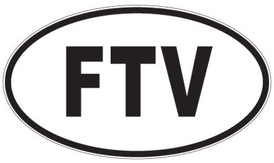 FTV - 3 Letter Initials Oval Magnet