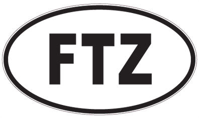FTZ - 3 Letter Initials Oval Sticker