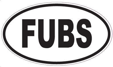 FUBS - Oval Sticker
