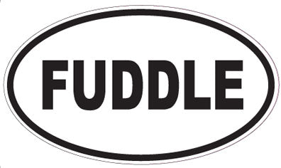 FUDDLE - Oval Sticker