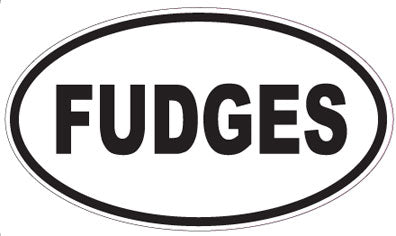 FUDGES - Oval Sticker