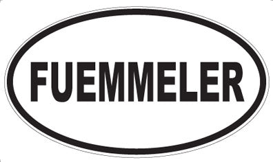 FUEMMELER - Oval Sticker