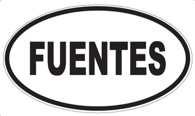 FUENTES - Oval Magnet