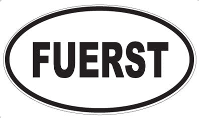 FUERST - Oval Sticker