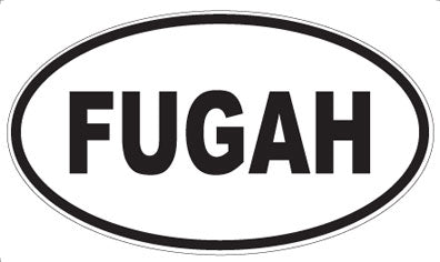 FUGAH - Oval Magnet