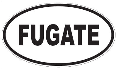 FUGATE - Oval Sticker