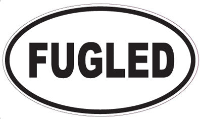 FUGLED - Oval Sticker
