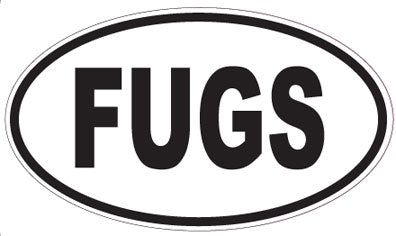 FUGS - Oval Sticker