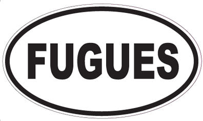 FUGUES - Oval Sticker